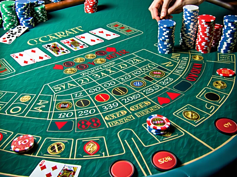 Chiến lược chơi Baccarat tại SV88.com, với bàn Baccarat và các lá bài.