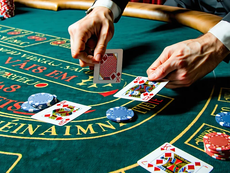Chiến lược chơi Blackjack tại SV88 Việt Nam, với bàn Blackjack và người chơi.