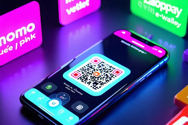 Biểu tượng ví điện tử như Momo, ZaloPay