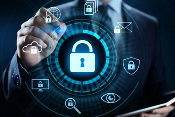 Biểu tượng ổ khóa và mật khẩu mạnh