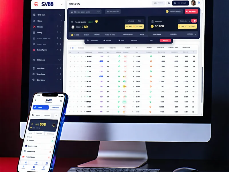 Tổng quan về các môn thể thao tại SV88, hiển thị màn hình cá cược với nhiều môn như bóng đá, bóng rổ, tennis và e-sports.